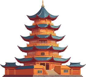 国风建筑插画