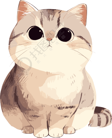 可爱猫猫手账装饰元素