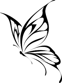 线条蝴蝶标志插图