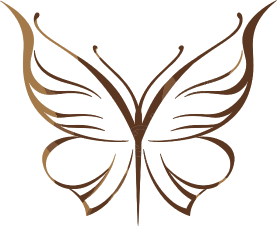 线条蝴蝶Logo插画