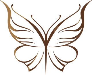 线条蝴蝶Logo插画