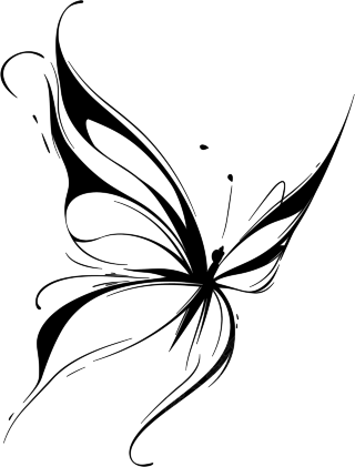 线条蝴蝶标志素材