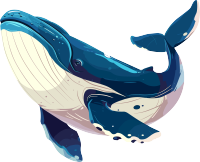 鲸鱼简单可爱插图