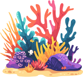 海洋珊瑚简单可爱素材