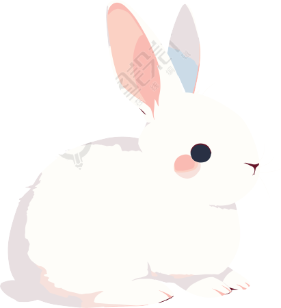 兔子透明背景插画