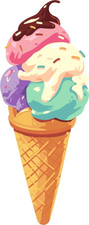 3D冰淇淋精美插图