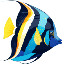 海洋鱼类插画设计元素