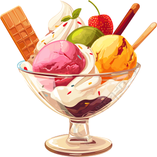 3D冰淇淋美食图形素材