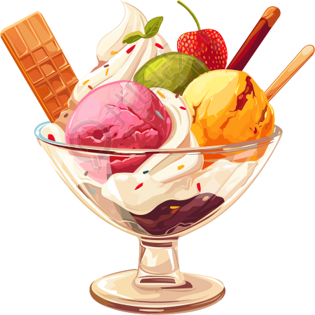 3D冰淇淋美食图形素材