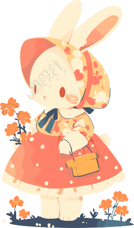 兔子华美服装素材