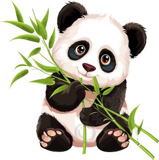 大熊猫插画设计素材