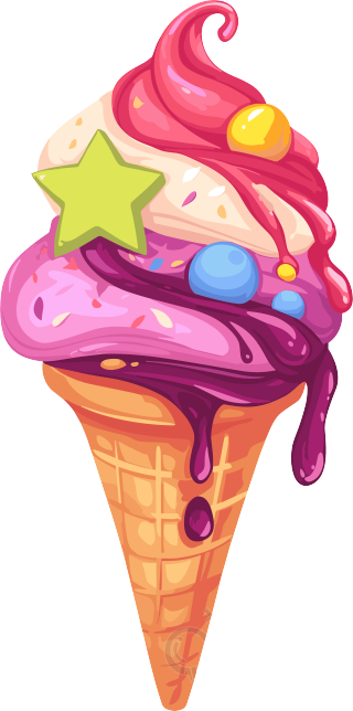 3D冰淇淋商用插画