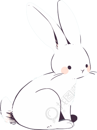 兔子图形插图