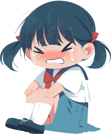 校园霸凌插画设计元素