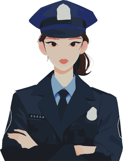 警察商业插画