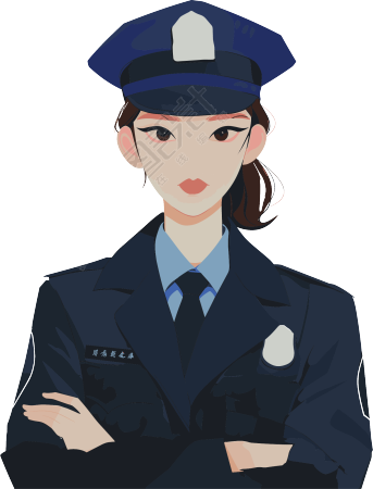 警察商业插画