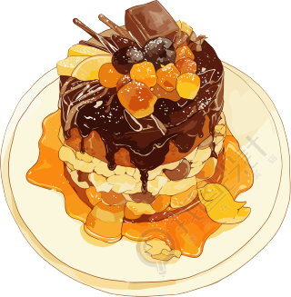 甜点巧克力蛋糕插图