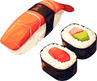 寿司美味创意插画