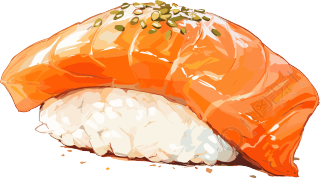 三文鱼寿司插画