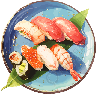美味寿司插画