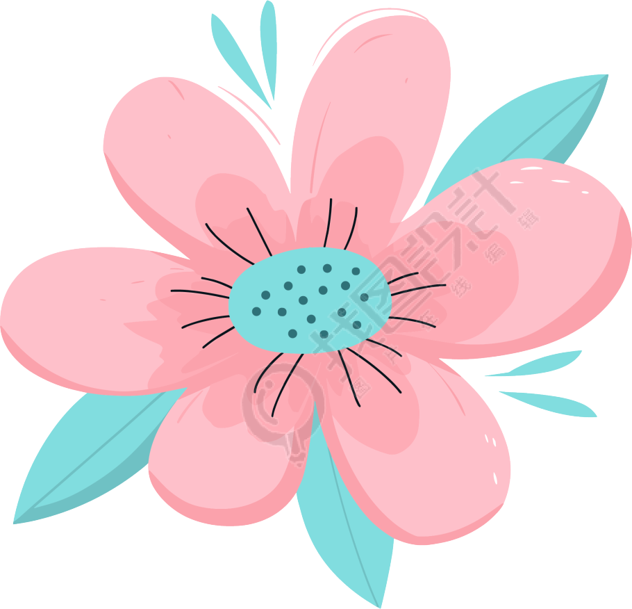 小花卡通图案素材