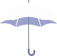 雨伞矢量插图