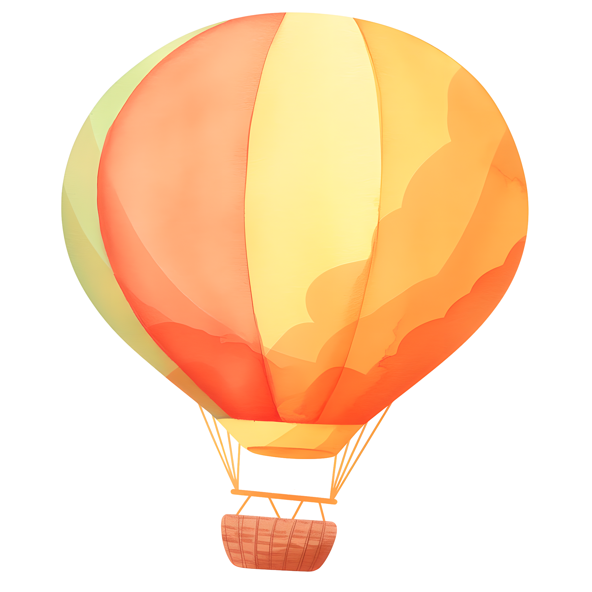 热气球可爱水彩风素材