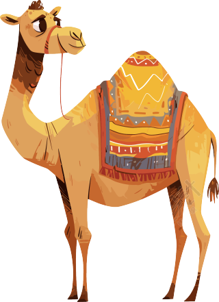 新疆骆驼插画