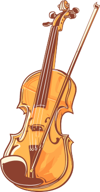 小提琴插画素材