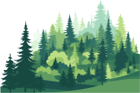 森林简洁扁平插图