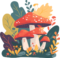 蘑菇创意插图