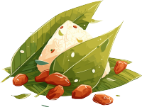 红枣粽子卡通素材