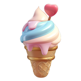 3D冰淇淋夏天元素