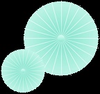 绿色雨伞旋转GIF插图