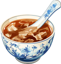 凉茶矢量插图