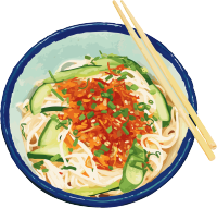 凉面夏季美食素材