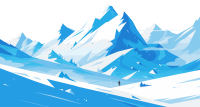 雪山矢量插画