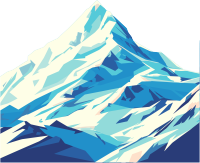 雪山商业设计插画