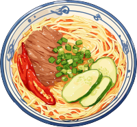 凉面可商用插画