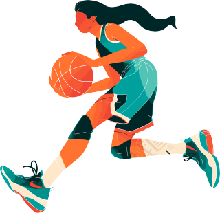 女篮运动员打篮球素材