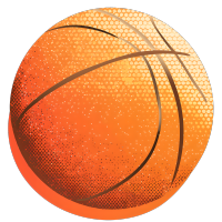 橙色篮球图标素材