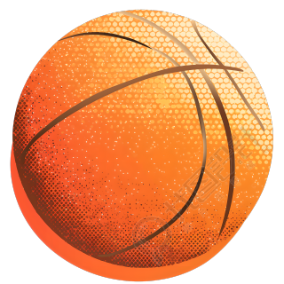 橙色篮球图标素材