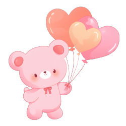 粉色小熊童趣可爱素材