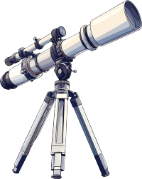天文望远镜矢量素材