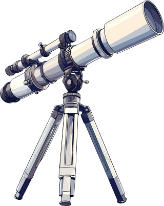 天文望远镜矢量素材