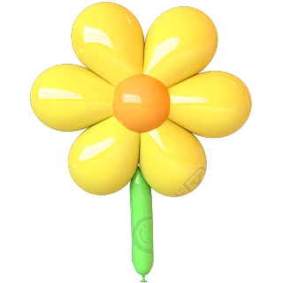 3D黄色小花素材