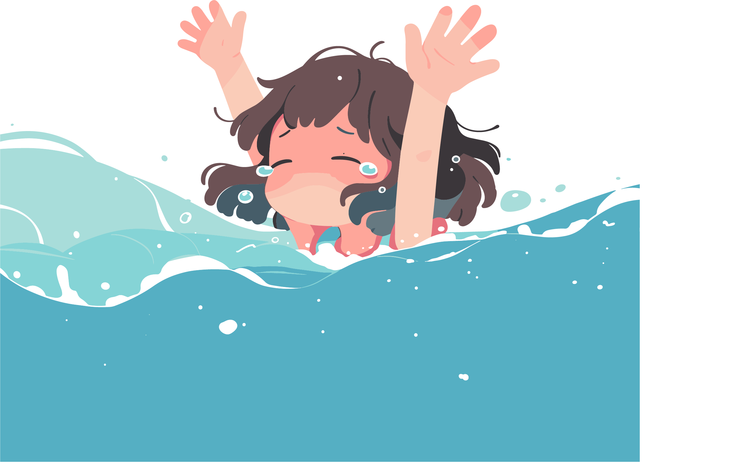溺水女孩插图