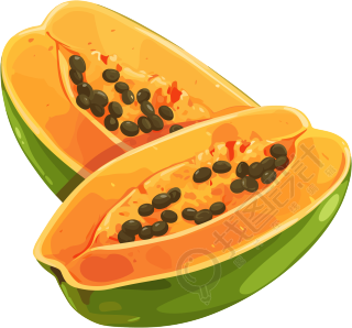 木瓜美味水果素材
