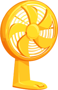 电风扇夏季防暑插画