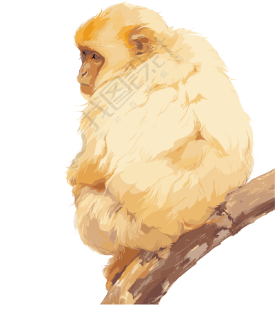金丝猴珍稀动物图形素材